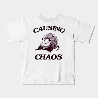 Opossum causing chaos shirt, Funny Possum Meme Kids T-Shirt